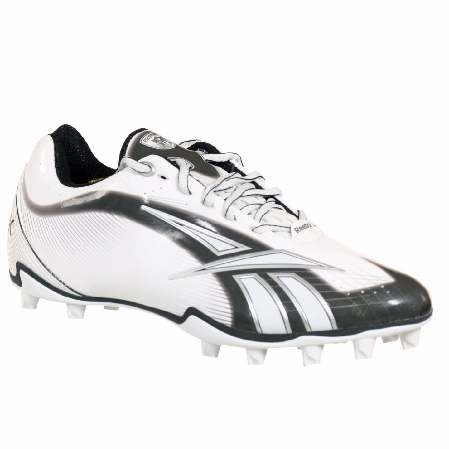 football cleats walmart comproduct image reebok nfl burner speed lt lo m4 men\u0027s football molded cleats white black 12 5 m
